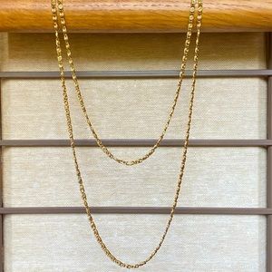 Long vintage gold chain necklace